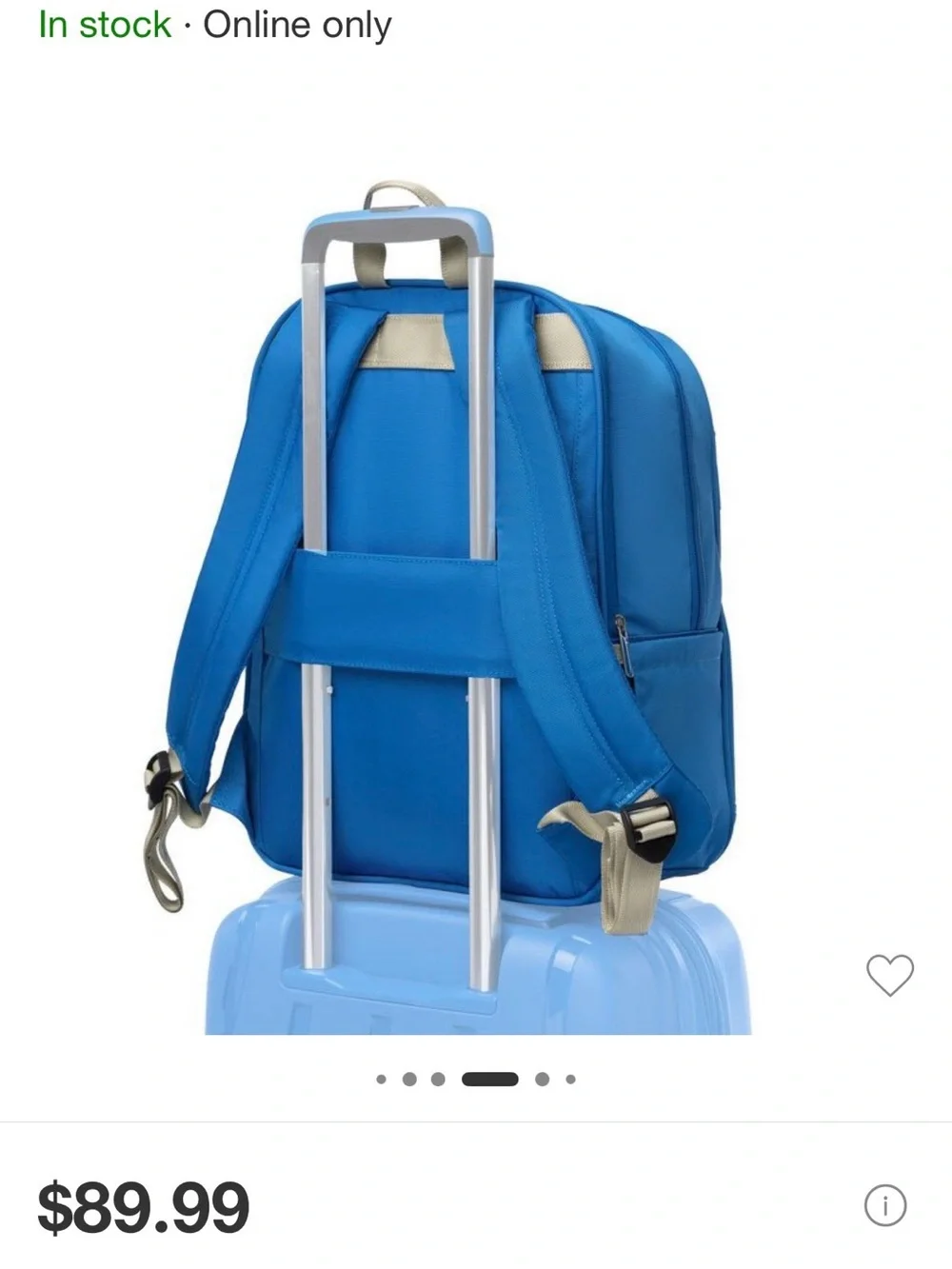 Ocean Blue Men's Travel Laptop Backpack with Organizers